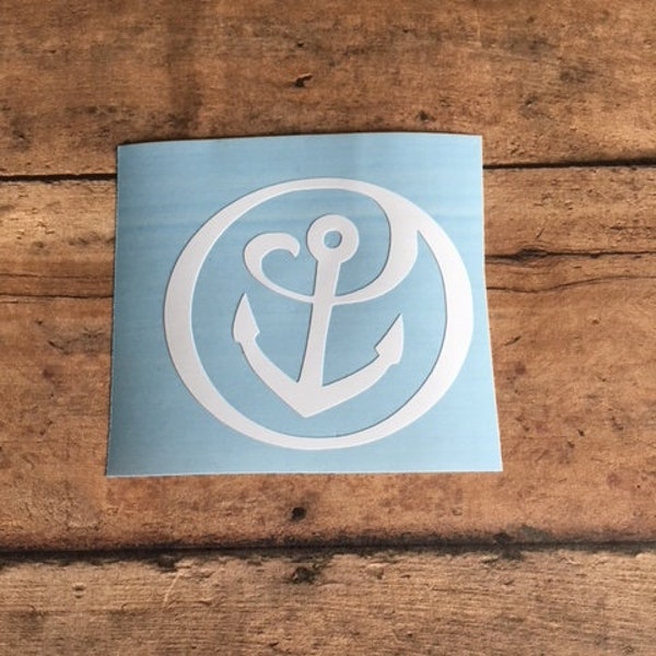 Alpha Sigma Tau Anchor Sorority Decal 3x3.5" Car/SUV Decal/Computer Decal/Tumbler Decal