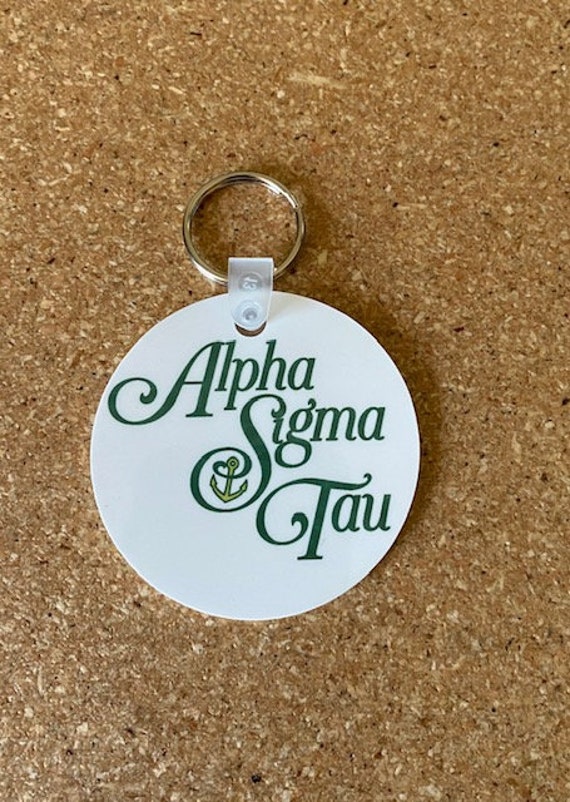 Personalized Alpha Sigma Tau Sorority Circle Keychain keyfob Etsy UK