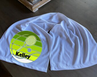 Tennis Team/Tennis Player/Tennis/Tennis Tournament  Personalized Cooling Towel and Bottle Holder