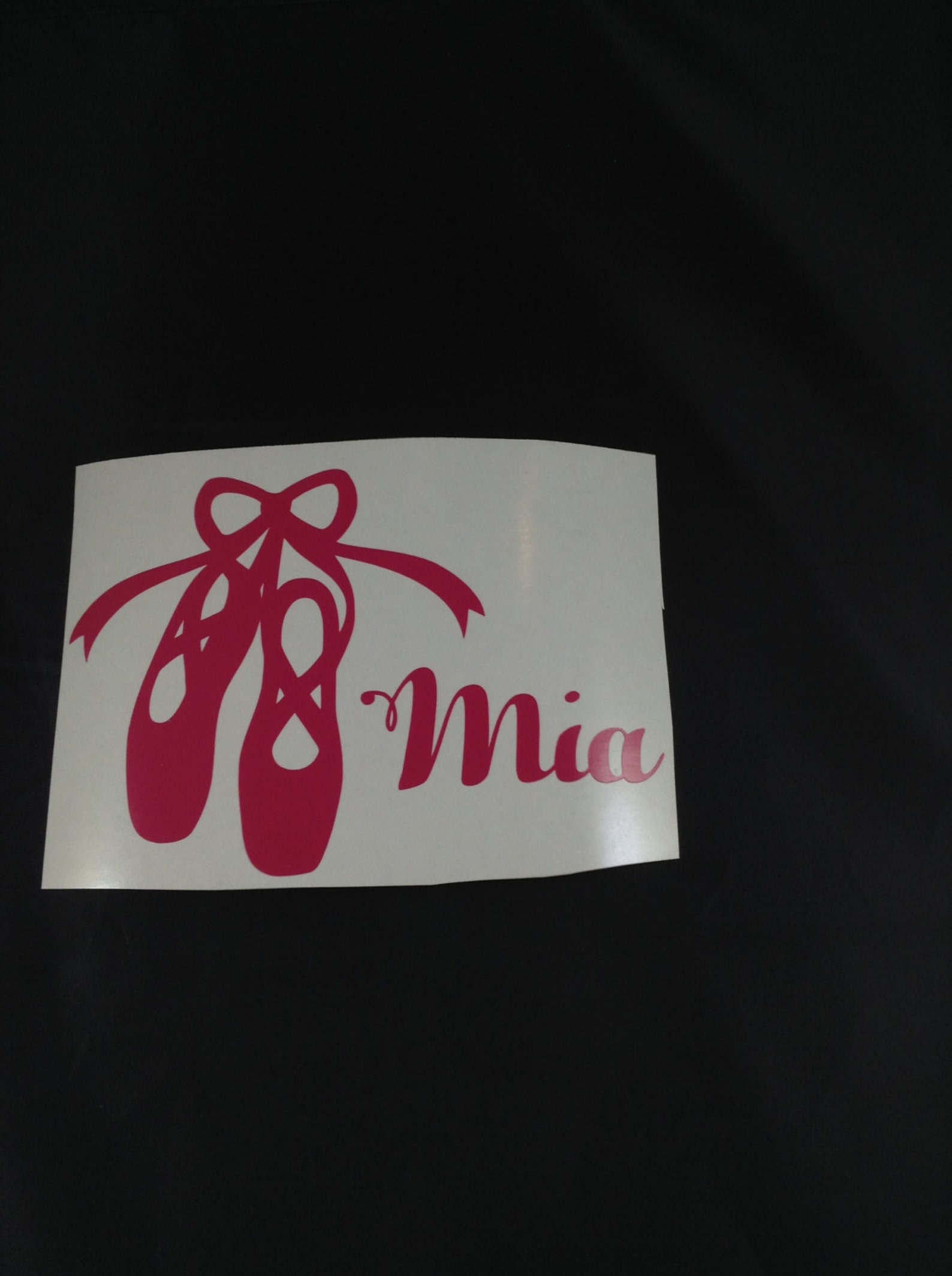 personalized ballet shoes car decal - car, tumbler, laptop, waterbottle decal 3x5