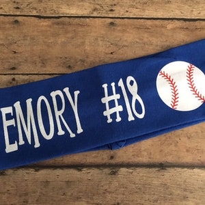 Softball 2.5 Personalized Name Headband/Team Name Sports Headband/ Softball Player/Softball Team/Travel Team Headband Bild 3