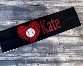 Baseball 2.5" Personalized Name/Team Name Sports Headband/ Baseball Player/Baseball Team/Baseball Mom