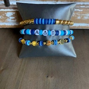 Alpha Delta Pi Custom Bracelet-Officially Licensed-Sorority Greek Letter Bracelets-Sorority Bid Day Gift-Sorority Initiation Gift