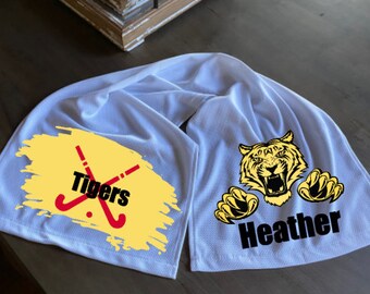 Field Hockey Team/Field Hockey Player/ Field Hockey Travel Team Personalized Cooling Towel and Bottle Holder