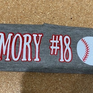 Baseball 2.5" Personalized Name/Team Name Sports Headband/ Baseball Player/Baseball Team