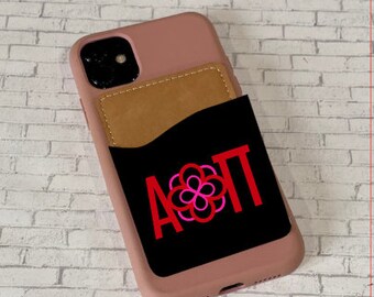 Alpha Omicron Pi Cell Phone Card Caddy/Holder