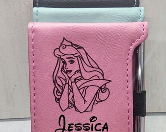 Personalized Princess Aurora Sleeping Beauty Pen Autograph Book Notepad Custom Name Birthday Christmas Easter Basket Stocking Stuffer