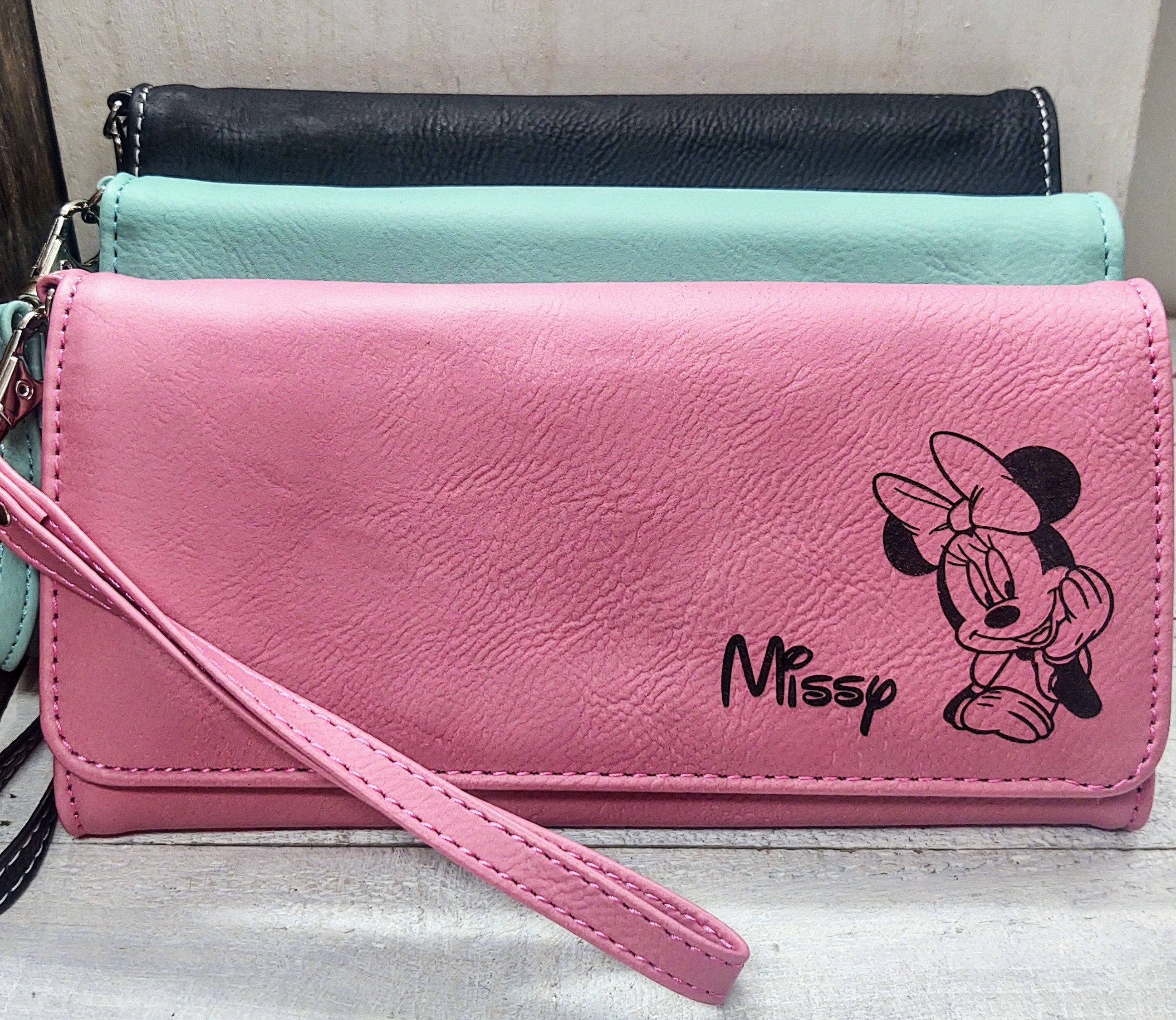 Personalized Minnie Mouse Wallet Custom Engraved Name Custom 