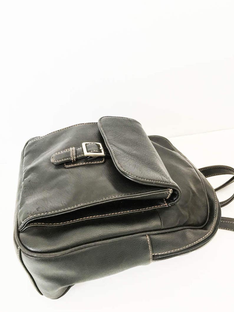 Minimalist Backpack Leather purse Leather satchel Black leather backpack