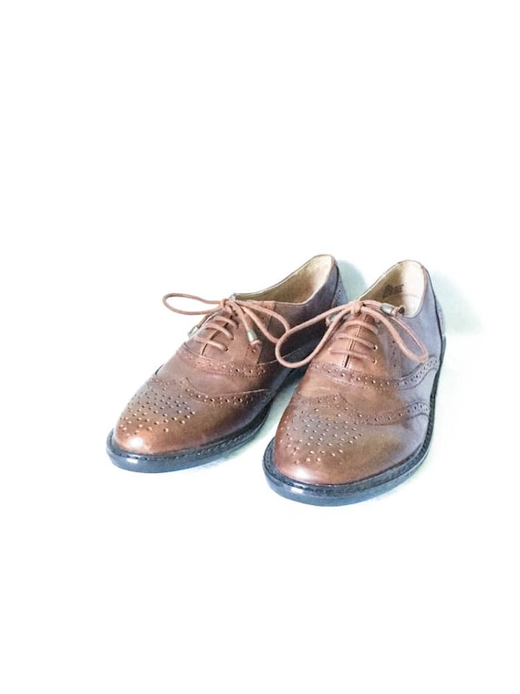 Men's Pesaro wingtip leather shoes size 10M Men's brown oxford dress shoes brogue details size 10 Men's Pesaro wingtip leather shoes size 10M Men's brown oxford dress shoes brogue details size 10
