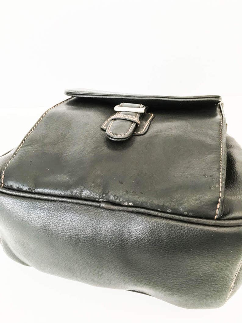 Minimalist Backpack Leather purse Leather satchel Black leather backpack