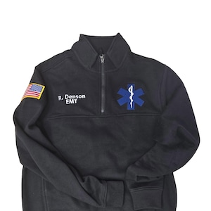 EMT, EMS embroidered job shirt, Reflective job shirt , Reflective, Paramedic, Fire fighter job shirt, gift for EMT, paramedic jacket