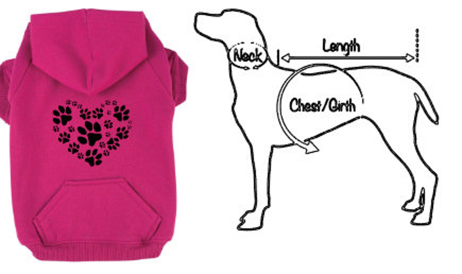 matching-owner-and-pet-hooded-sweatshirts-in-raspberry-pink-etsy