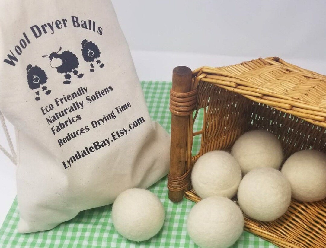 Organic Wool Dryer Balls Made in USA, Perfect Size for Your Laundry