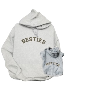 Matching dog & owner sweatshirts, dog and owner gift, dog and owner matching set, dog bling, cute dog clothing set, matching dog hoody