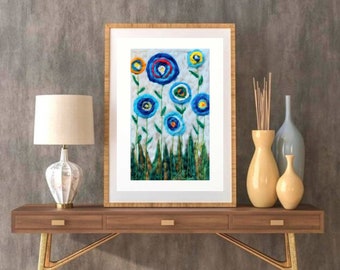 Naald vilten Turkse kunst, boze oog wol schilderij, Nazar amulet kunst, vilten Wall Art decor, originele vezel kunst, wollen tapijt