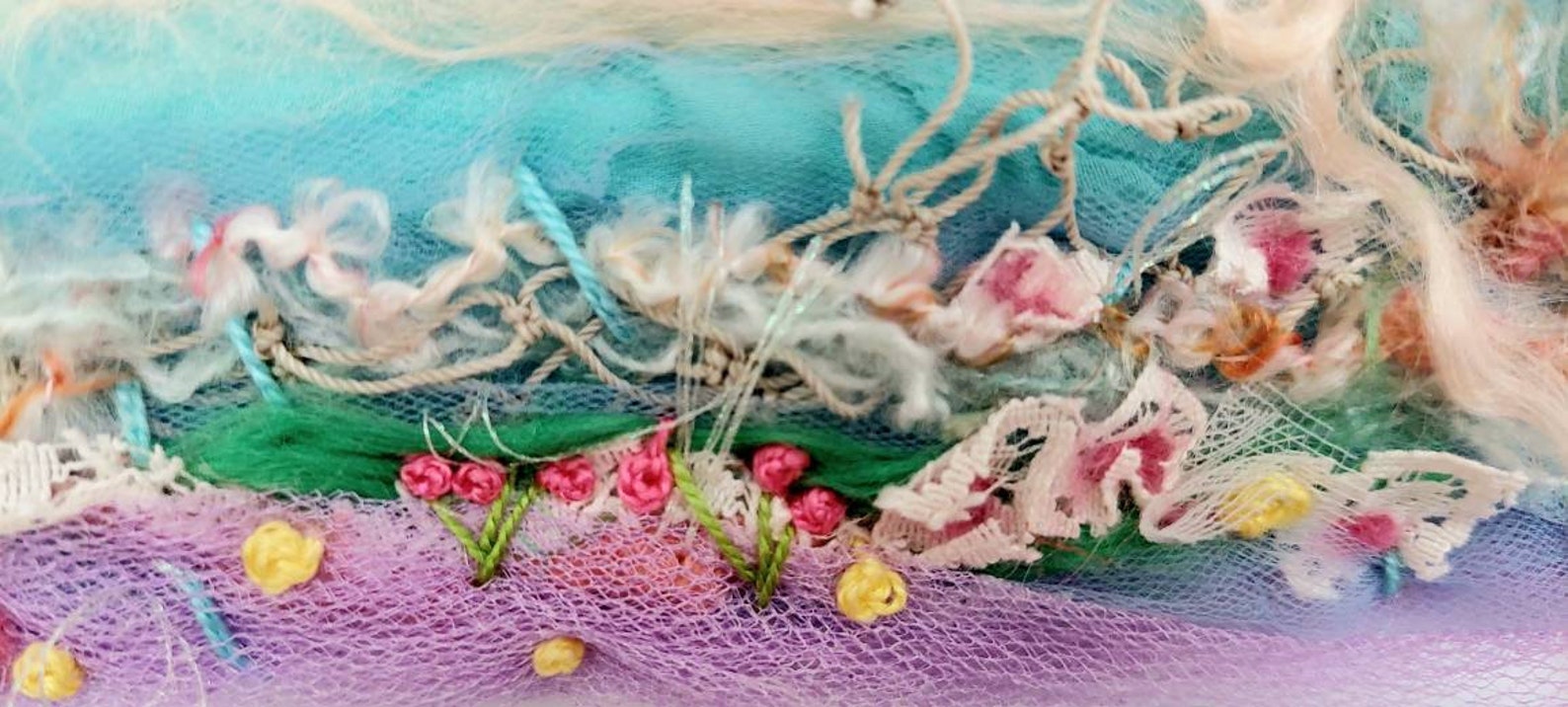 Embroidered Art Textile Wall Art abstract Embroidered Fabric - Etsy - Textured Embroidered Wall Art Fabrics