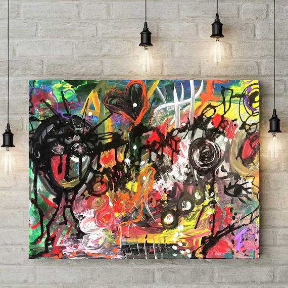 アクリル画 原画 絵 オリジナル ミクストメディア 現代アート