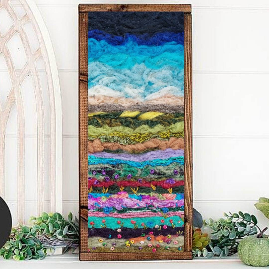 Felted Wool Wall Art: 3D Landscape Textile Painting - Etsy