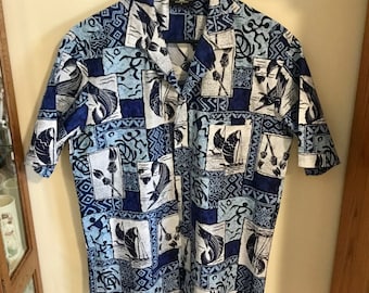 Vintage "Royal Creations" Men's Large Aloha Shirt - Made in Hawaii - 1970's to 1990's