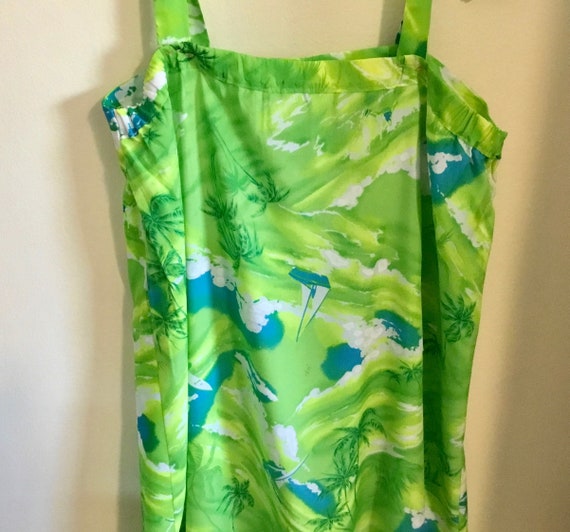 Vintage Handmade Aloha Muumuu Dress (L to XL) - T… - image 4