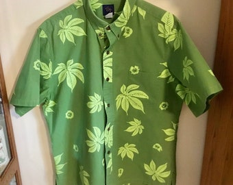 Vintage "Sig Zane Design" Men's Large Aloha Shirt - Made in Hawaii - 1980's to 1990's