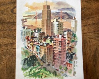 Vintage Louis Macouillard Matson Lines "San Francisco" Menu Cover - Made in USA - 1950's