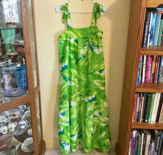 Vintage Handmade Aloha Muumuu Dress (L to XL) - T… - image 1