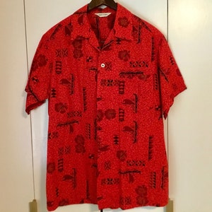 Vintage &quot;Made in Hawaii&quot; Large Men&#39;s Aloha Shirt - Made in Hawaii - 1970&#39;s to 1990&#39;s
