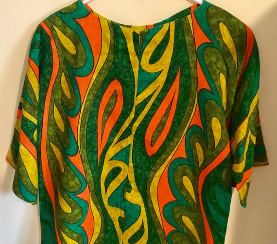 Vintage Handmade Aloha Muumuu Dress (L to XL) - T… - image 4