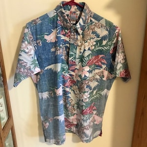 Vintage &quot;Reyn Spooner&quot; Men&#39;s Large Pullover Aloha Shirt - Hawaiian Traditional/Commemorative Classics - 1989 to 2000