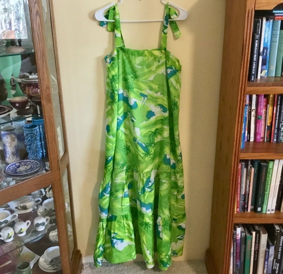 Vintage Handmade Aloha Muumuu Dress (L to XL) - T… - image 3