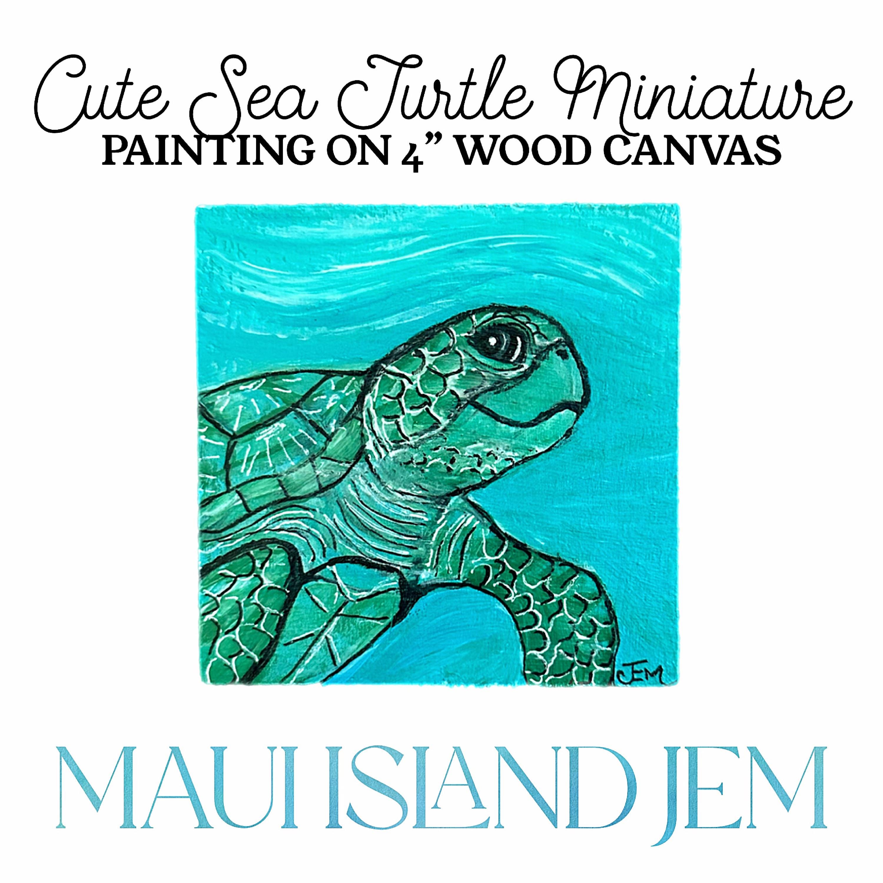 絵画　原画　ウミガメ　ハワイ　アート 動物画　現代アート　キャンバス Yahoo!オークション - ウミガメ 40×60/ホヌ/ポスター/亀 海