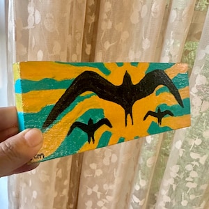 Iwa Bird Painting on Reclaimed Wood: Hawaii Art, Made on Maui