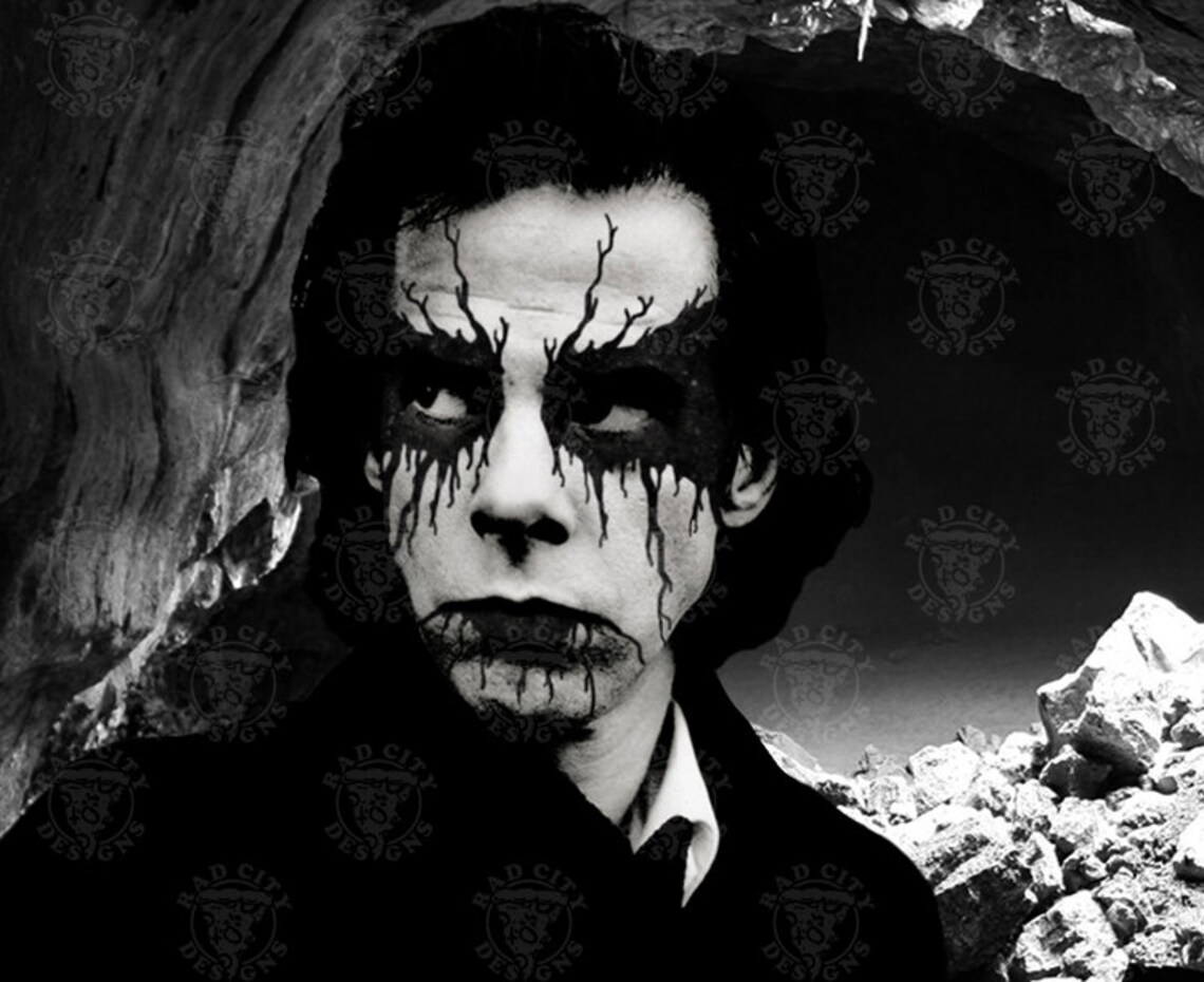 NICK CAVE red Right Hand of Baphomet Black Metal Etsy