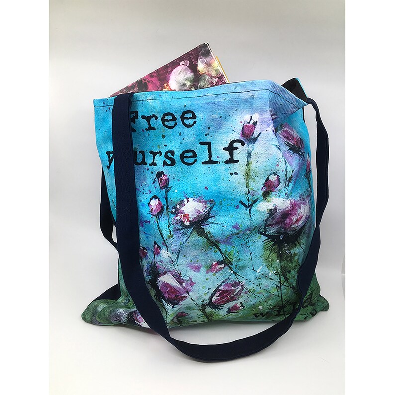 Market Bag and Beach Bag Needs Horse Painting Tote Bag With Pocket \u2013 Horse Art Tote Bag With Quote Is Perfect for Your Shopping Bag