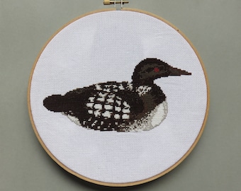 Portrait of a Loon - Cross Stitch Pattern PDF