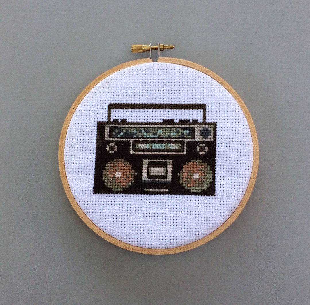Retro Boombox - Cross Stitch Pattern PDF - Etsy