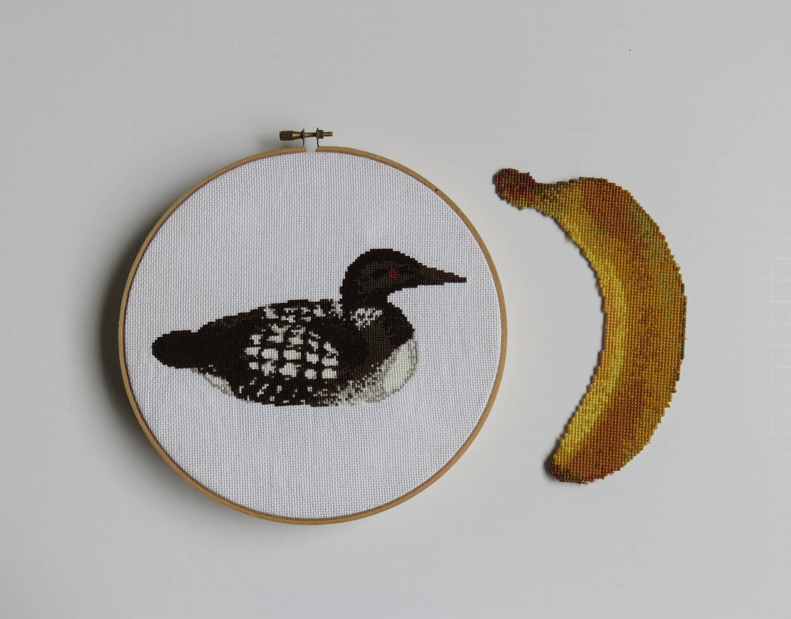 Portrait of a Loon Cross Stitch Pattern PDF Etsy