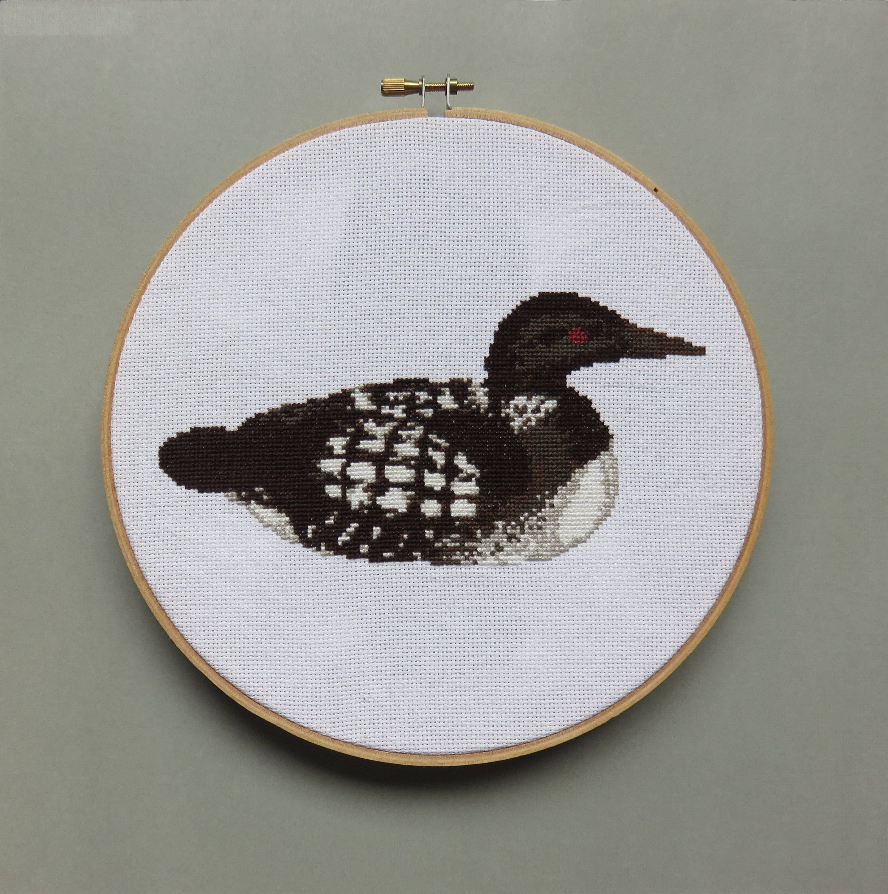 Portrait of a Loon - Cross Stitch Pattern PDF - Etsy