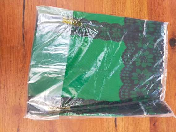50 's new antique Black Lace green slip dress sli… - image 6