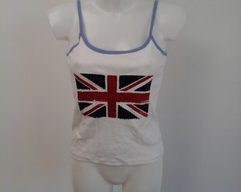 90's vintage topje engeland vlag