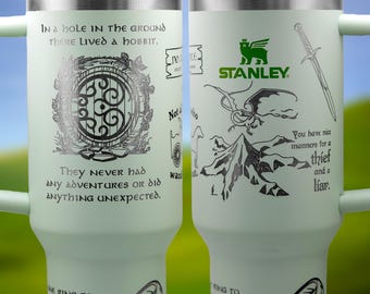 Shire Laser-Engraved Tumbler I Fantasy Books and Novels I Classic Literature I Bookish Gifts I Hobbits