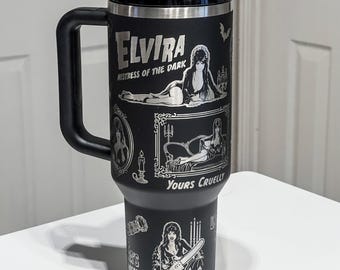 Horror Mistress Laser Engraved Stainless Steel Tumbler