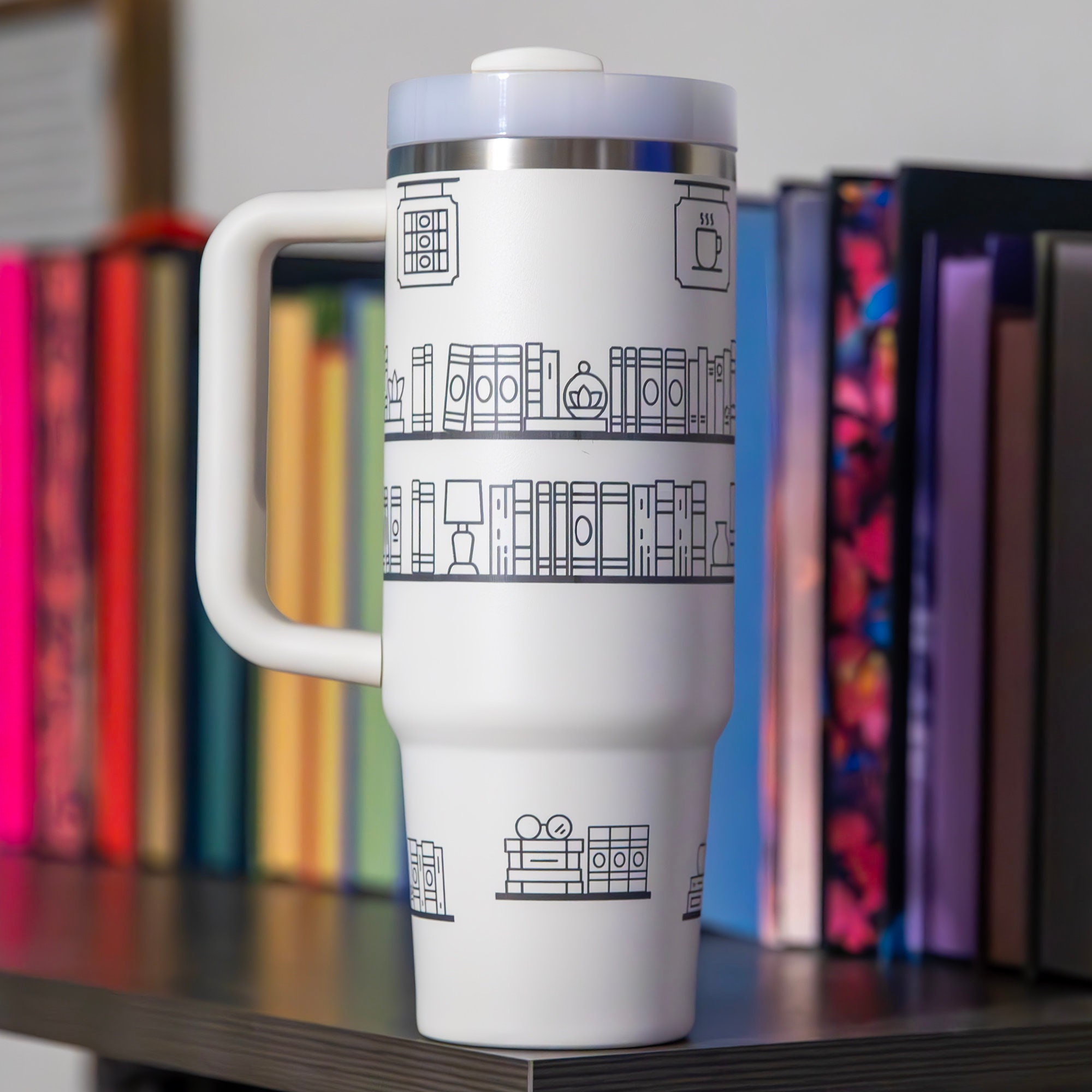 Engraved Stanley Travel Quencher H2.0 Tumbler Stanley Cup Booktok Engraved  Library Books Bookworm Gift for Her BOOK REALMS 