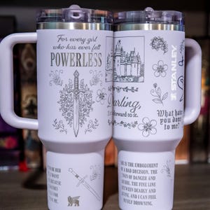 Powerless Laser-Engraved Stanley Tumbler l Fantasy and Romance Books Gift