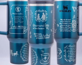 Period Romance Novel  Laser-Engraved Stanley Book Tumbler