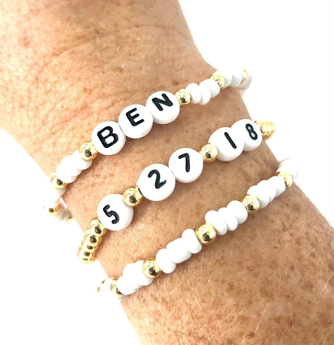 Custom Birthday Bracelet Custom Date Bracelet Birthdate Etsy