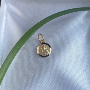 14kt solid gold TinyMedals Sacred Heart of Jesus /religious pendant 14kt solid gold/Sacred Heart of Jesus 14kt