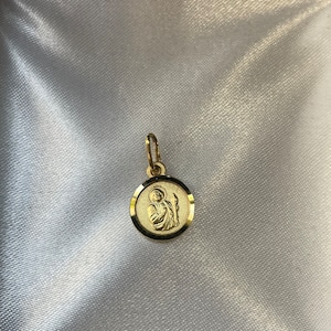 San Jude Tadeo Tiny Medal in 14ktsolid gold/ Medallita en 14kt solid gold SanJudasTadeo/Catholicjewlery/14 kt Jewelry